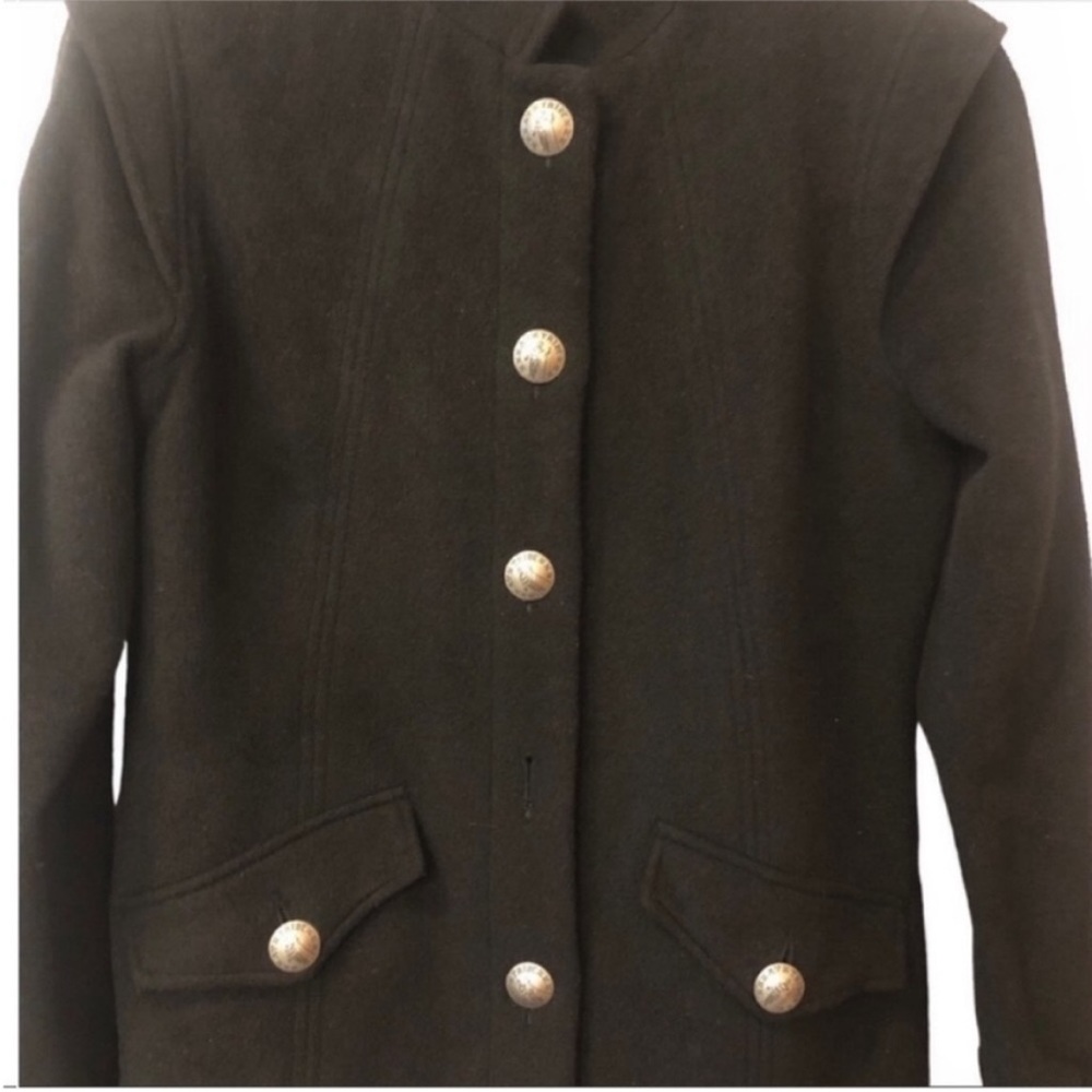 My Tribe Black Wool Cashmere Jacket Victorian Military Goth Fall Winter Small - Picture 4 of 12